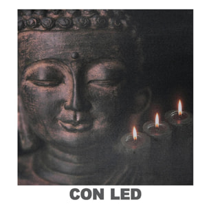 Quadro con led Buddha cm40x2,3x40