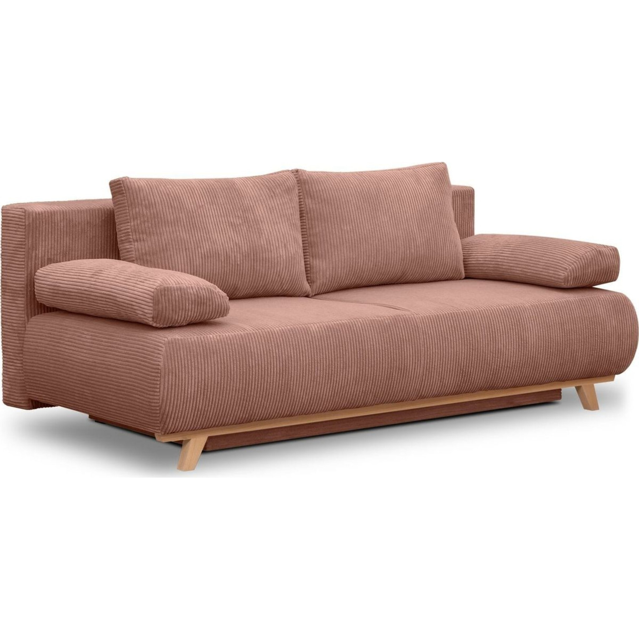 Canapé convertible 3 places en velours côtelé - LARIA