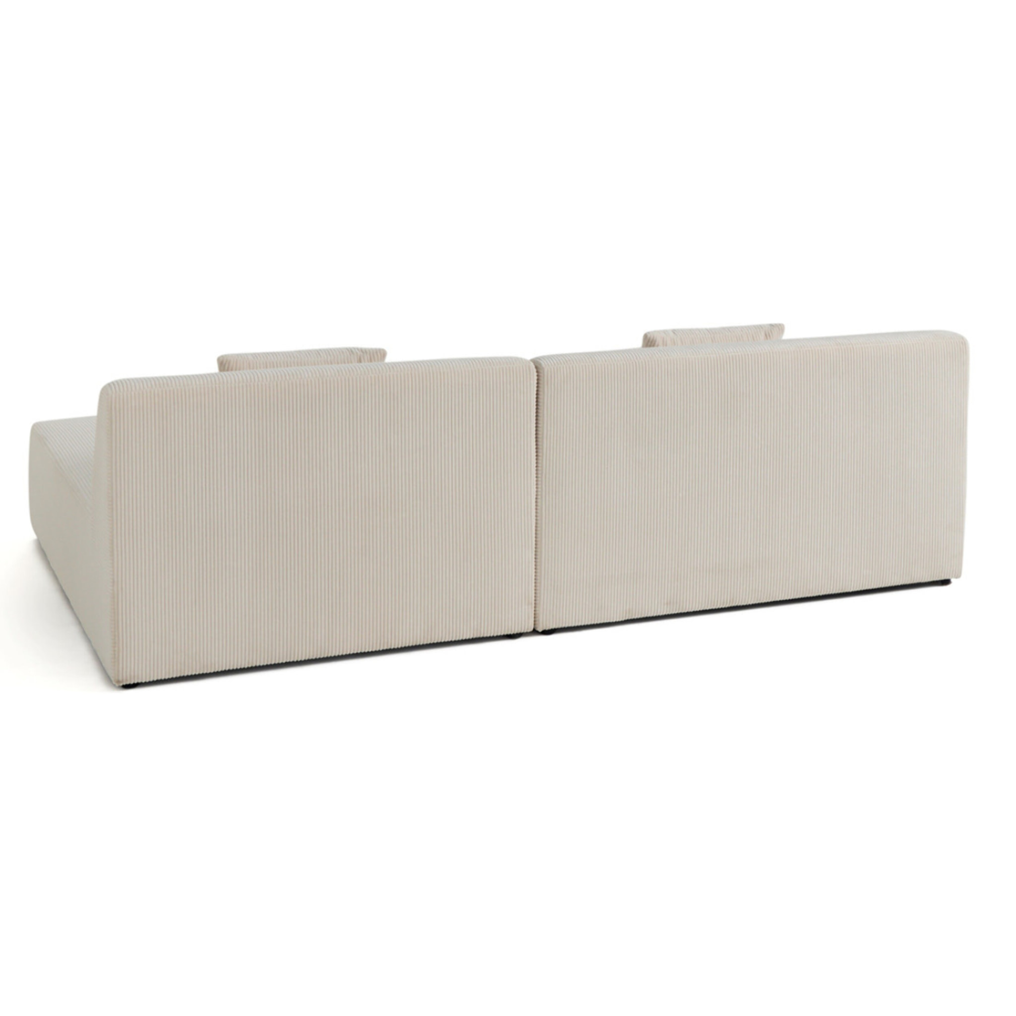 Onyx - canapé modulable d'angle réversible 4 places - en velours côtelé - Beige