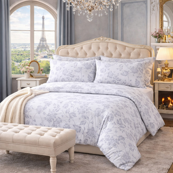 LAURA BIAGIOTTI Completo Letto Matrimoniali in Percalle Stampato Biham_grigio