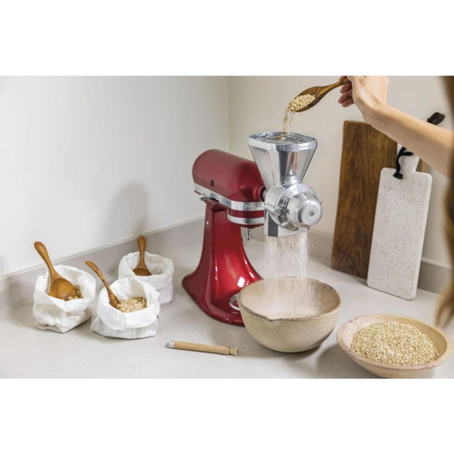 Robot pâtissier KITCHENAID 5KSM185PSECA POMME D'AMOUR, 4,8 L, accessoires inox, bol 3L, couvercle antiprojections