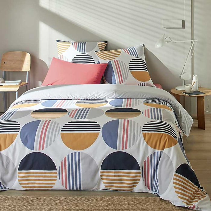 Parure Housse De Couette Liviau Tea Rose + 2 Taies D'oreillers