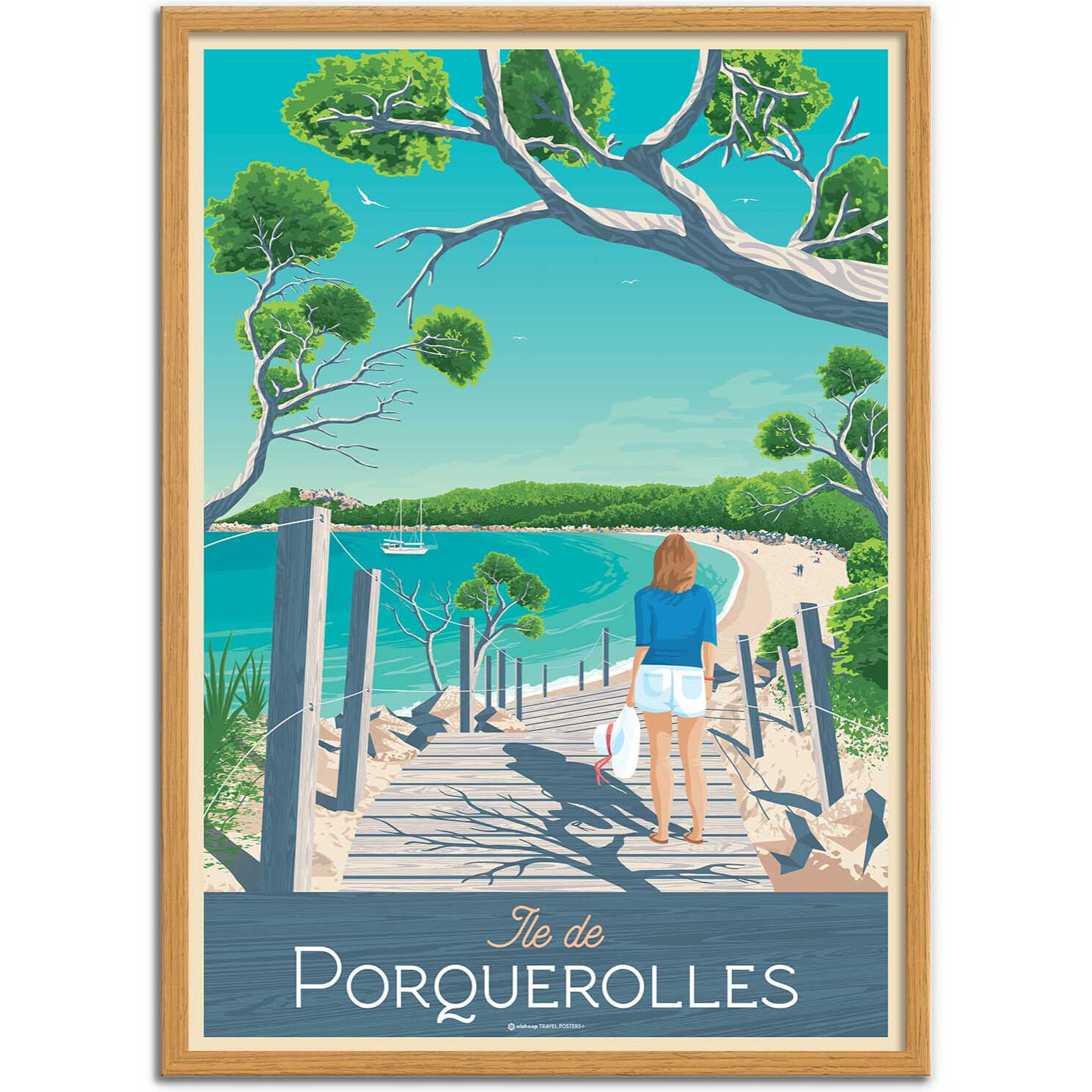 Affiche - Ile de Porquerolles - Olahoop Travel Posters