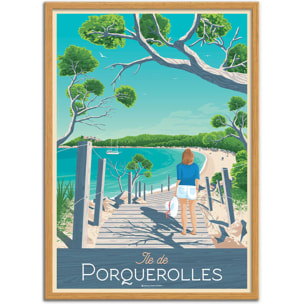 Affiche - Ile de Porquerolles - Olahoop Travel Posters