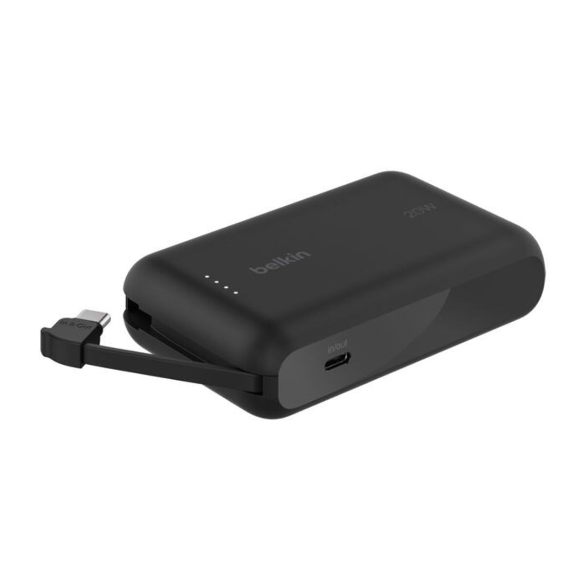 Batterie externe BELKIN 10000 mAh avec cable USB-C intégre noir
