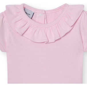 Body bebé manga corta cuello volante