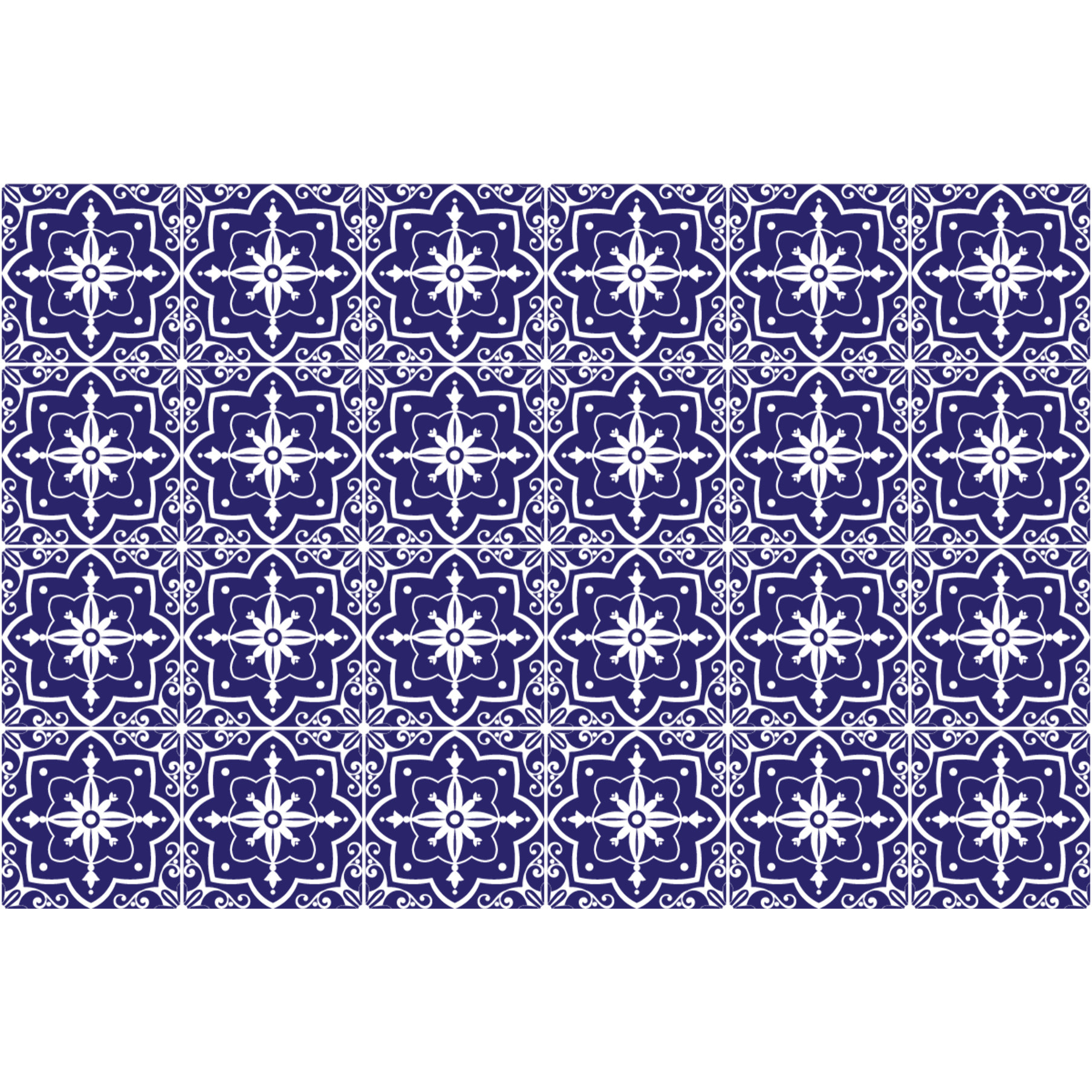 Stickers muraux - Sticker Mural Carrelage adhésif Cuisine Salle de Bain - 24 STICKERS CARRELAGES AZULEJOS IGNACIO