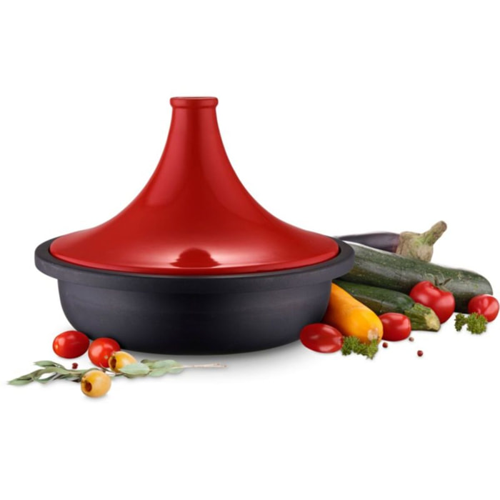 Tajine ESSENTIELB 32cm ceramique avec gants