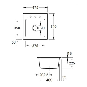 Evier Subway 45 XS Gris steam