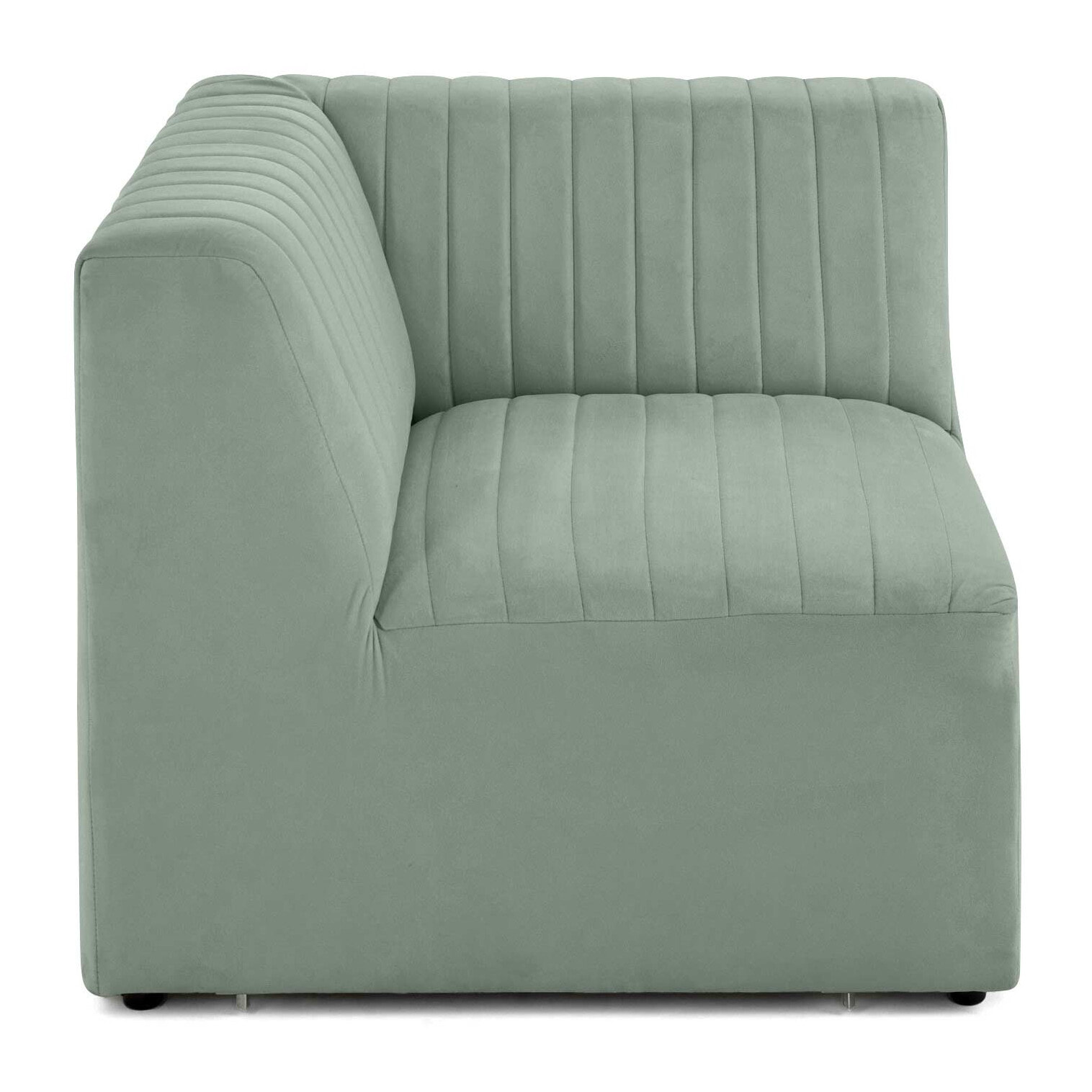 Nova - module d'assise d'angle réversible - en velours - Bleu
