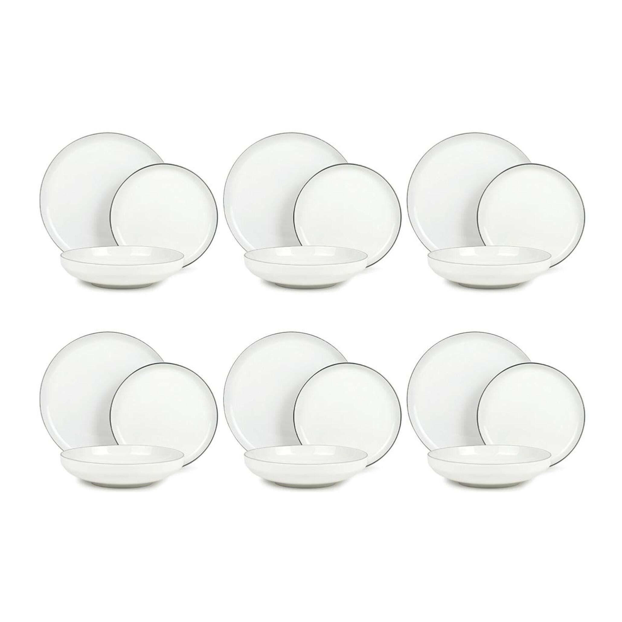 Service 18 pièces blanc - "sélène"