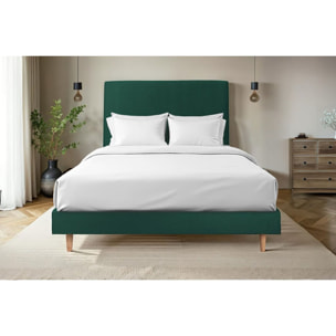 Sommier Tapissier Velours Ep14 - pieds bois