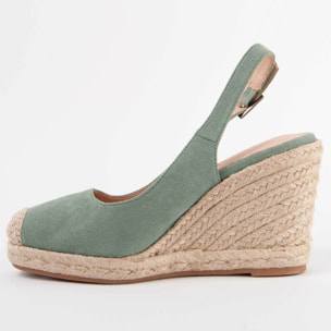 Alpargata De Cuña - Verde - Altura: 8 Cm