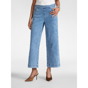 Elena Mirò - Jeans floreali wide leg - Azzurro