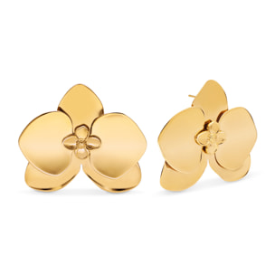 Pendientes Botanic Acero Baño Oro
