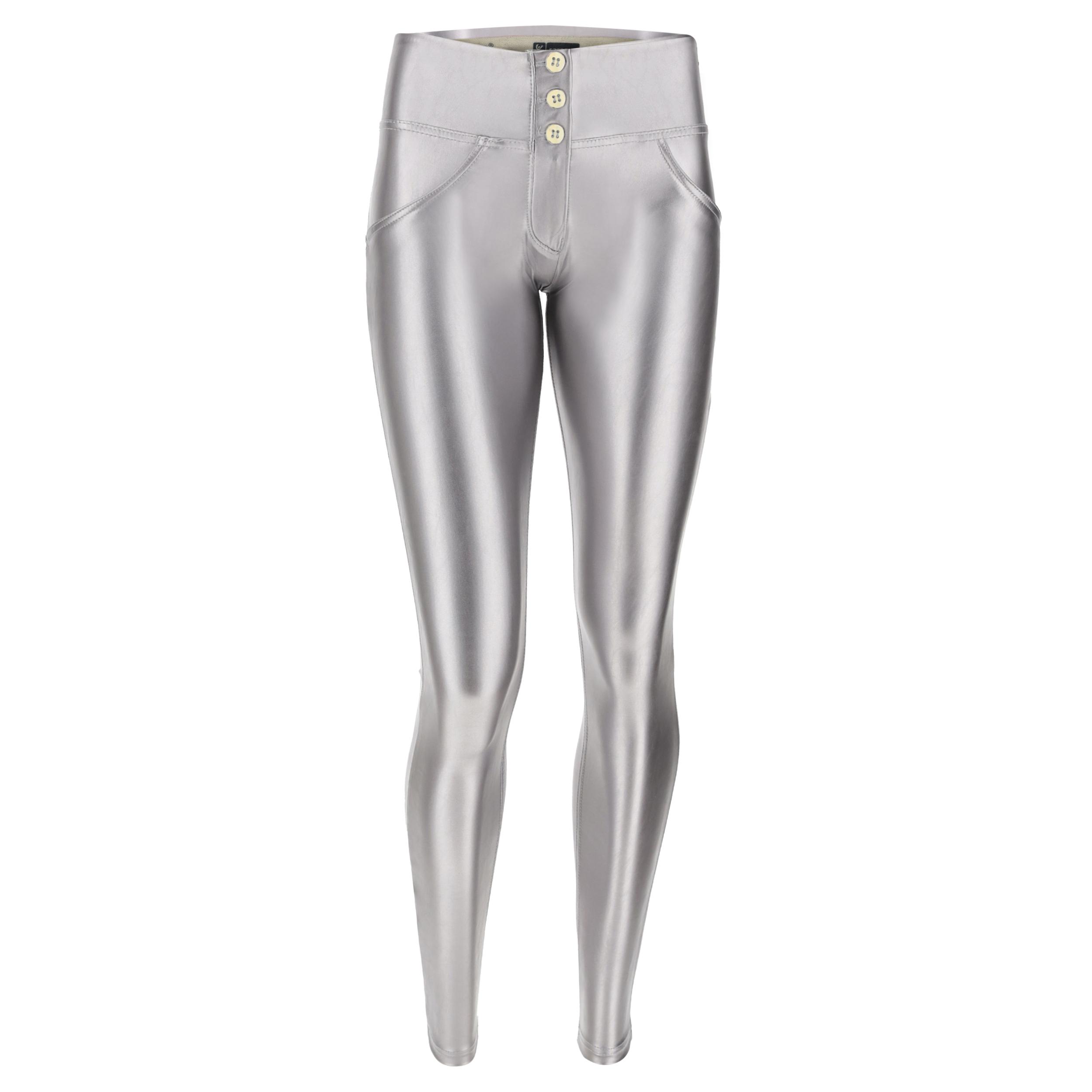 Pantaloni donna WR.UP® skinny in similpelle metallizata opaca