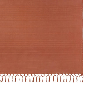 Jeté de lit Anjali 230x250 terracotta en coton