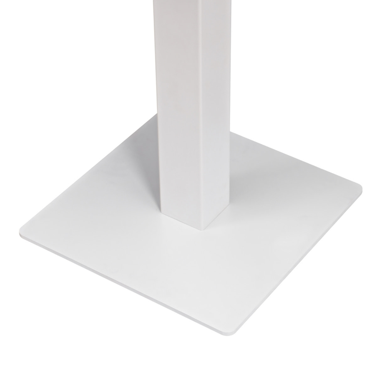 Tavolo quadrato 70x70 con top rovere e colonna centrale bianca - Jago