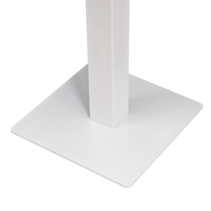 Tavolo quadrato 70x70 con top rovere e colonna centrale bianca - Jago