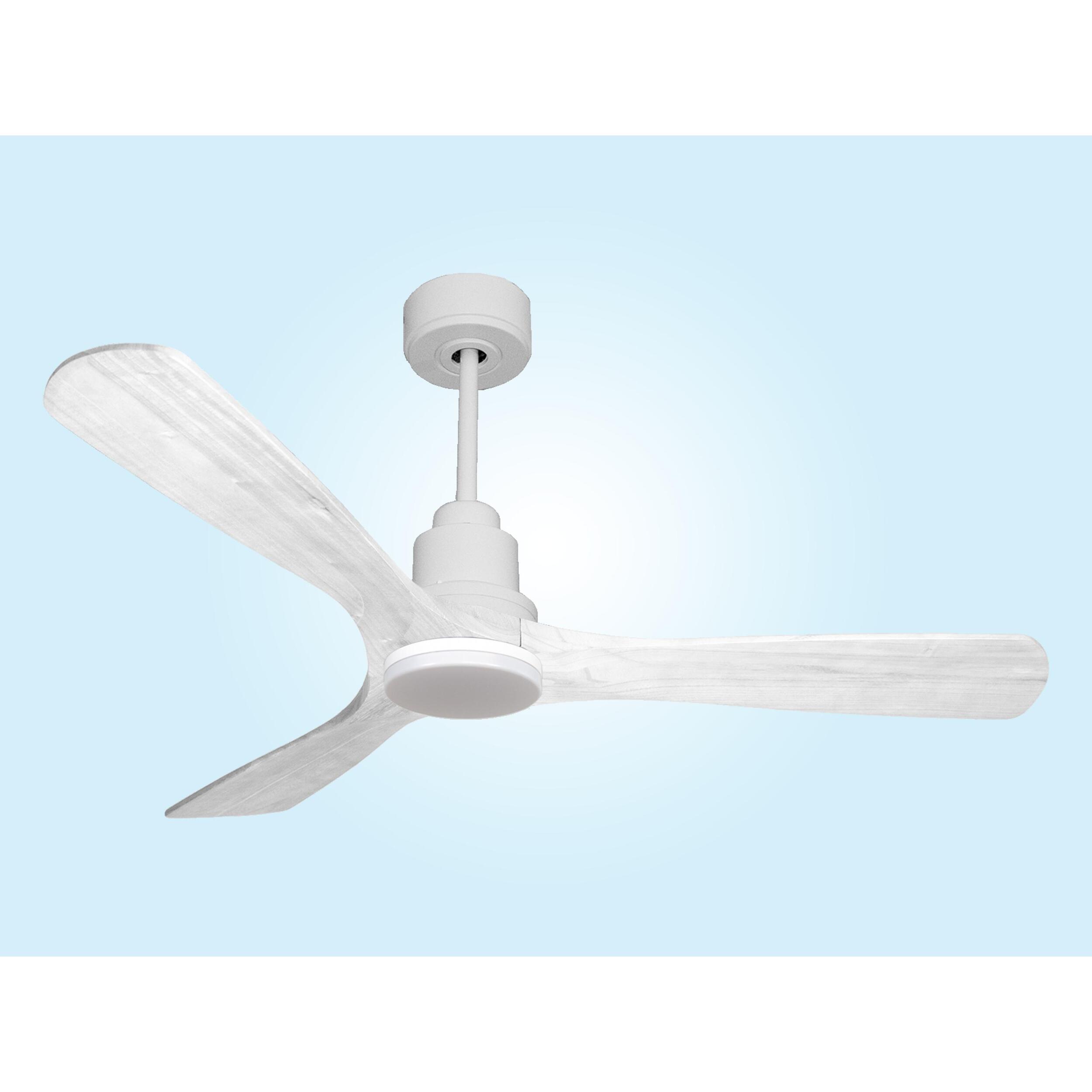 Ventilateur de plafond Réversible  Thermostat Dimmable Wifi Moteur à courant continu Toits en pente Télécommande Lumière à trois tons Hypersilence Mémoire