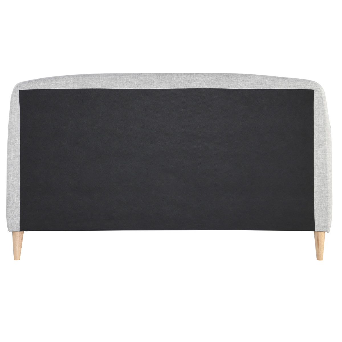 Lit 2 places 160x200 cm en tissu gris clair NIELS