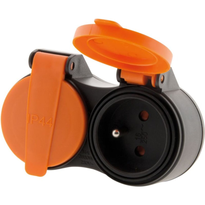 Enrouleur ZENITECH biplite 16A avec clapets de protec IP44