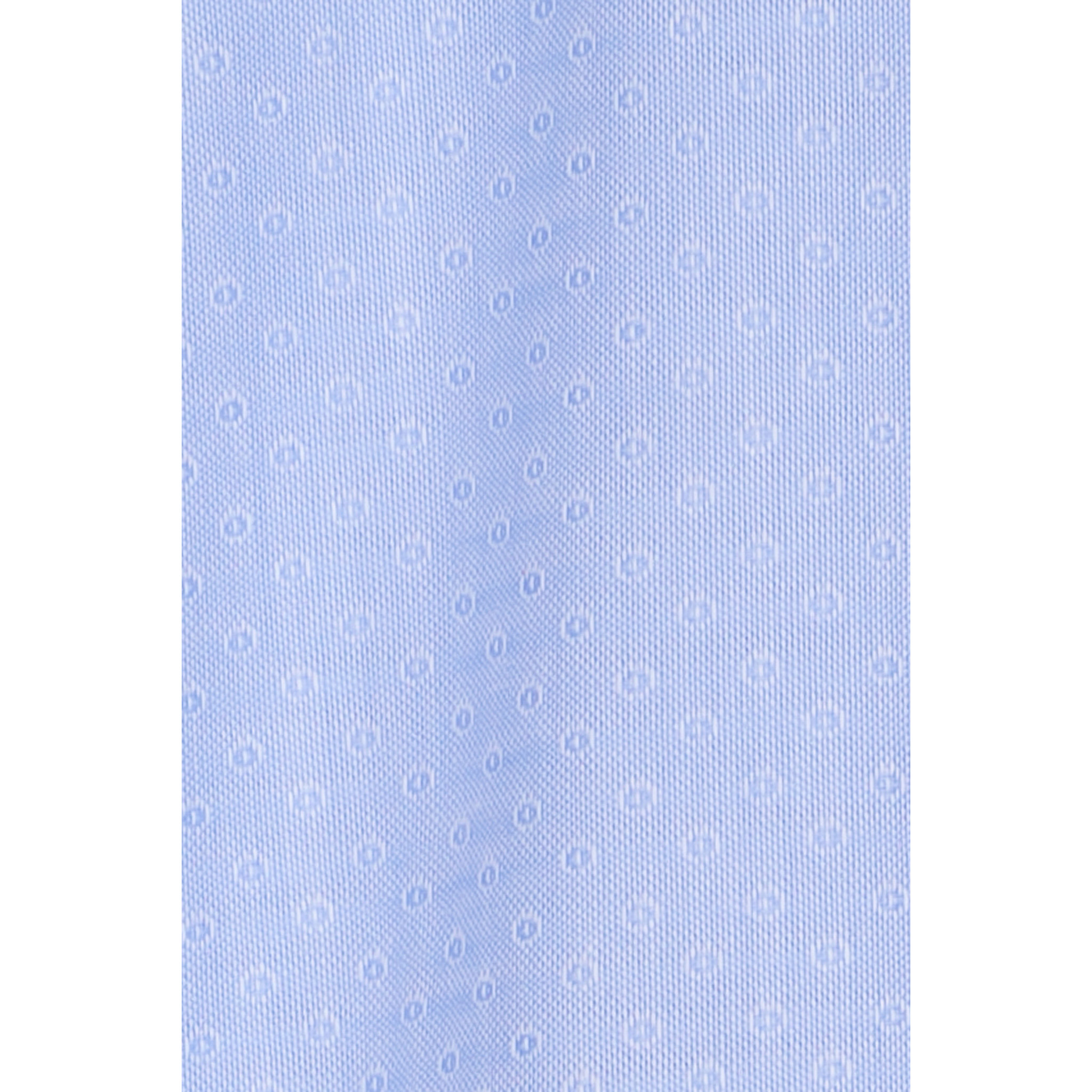 Camicia Uomo 2 Bottoni Button Down Slim Jacquard Fantasia Celeste/Celeste