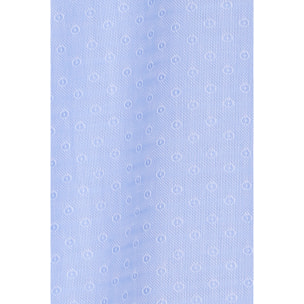 Camicia Uomo 2 Bottoni Button Down Slim Jacquard Fantasia Celeste/Celeste
