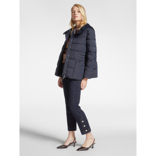 Elena Mirò - Plumífero de nailon opaco - Azul