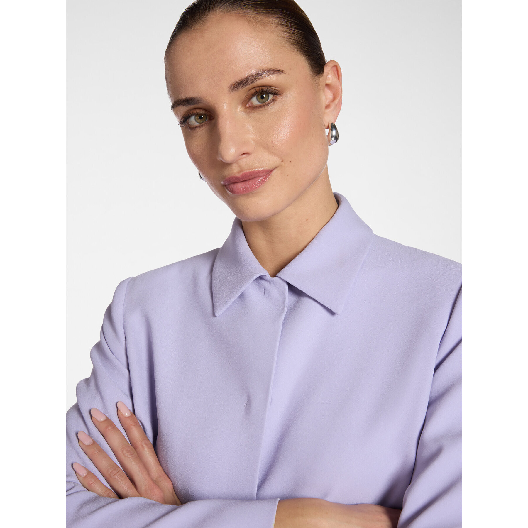 Elena Mirò - Chaqueta en tejido crepé - Violeta