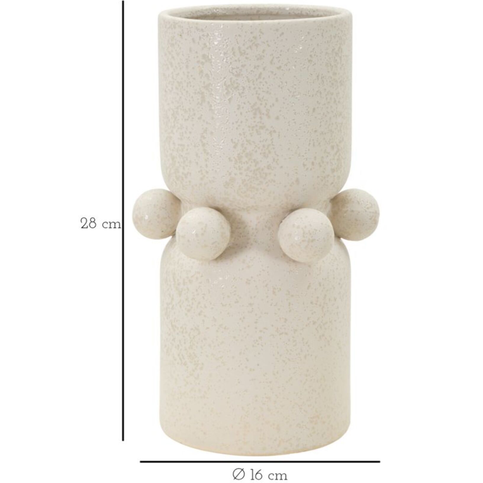 VASO CERAMICA BUBBLES CM Ø 16X28