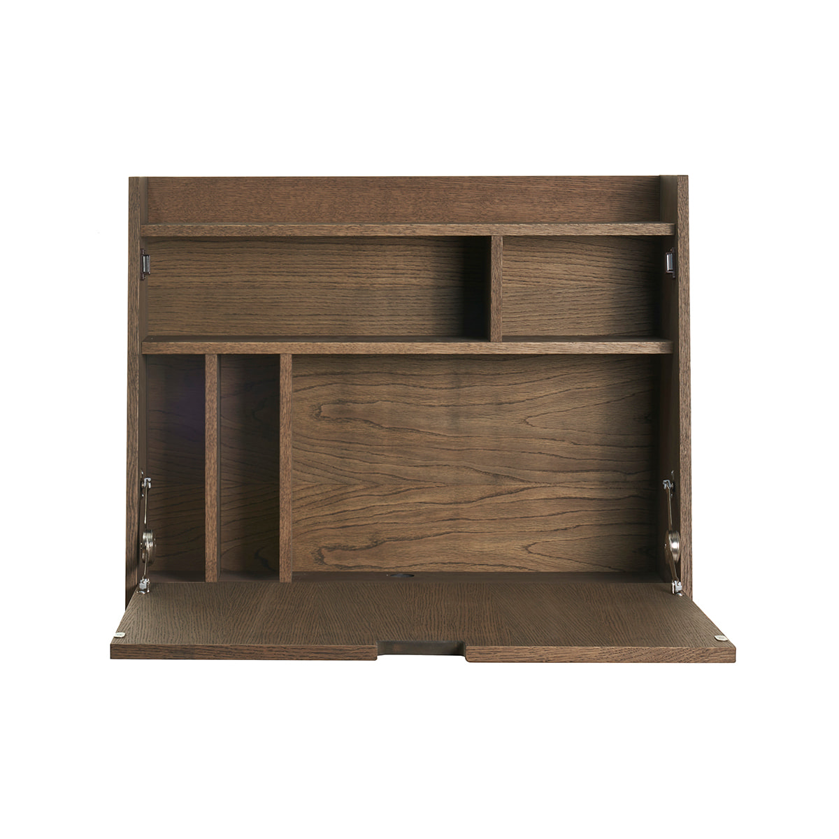 Bureau mural avec rangements en bois foncé L78 cm GABIN