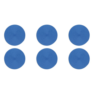 Set 6 tovagliette tonde Excelsa – Round, Polipropilene Blu