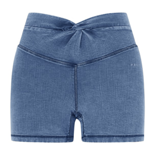 Jeggings N.O.W. short skinny a vita alta in tencel denim