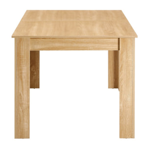 Tavolo rettangolare estendibile rovere naturale 140-190x90x77 cm - Harper