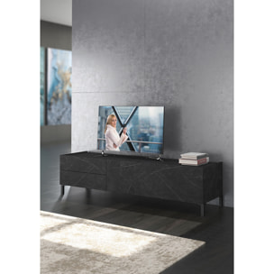 ORESTELUCHETTA porta TV BURHAM BLACK MARBLE