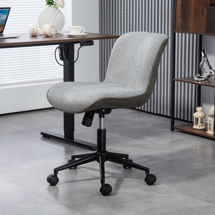 Chaise de bureau tissu grand confort réglable fonction à bascule gris