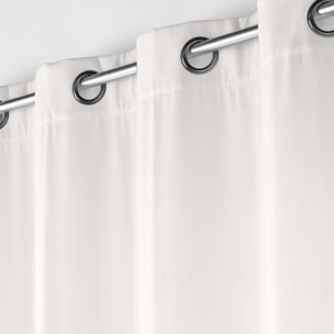 Rideau tamisant en velours uni - Blanc