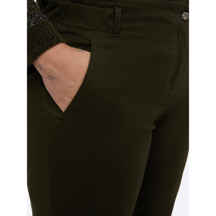 Fiorella Rubino - Pantaloni Balloon in cotone - Verde militare