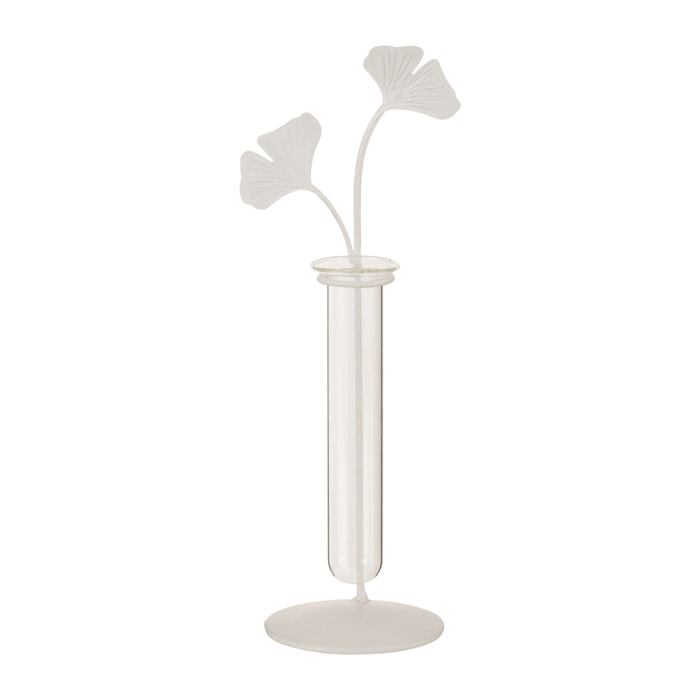 J-Line vase 1 Porteur Fleurs - métal - blanc - 30.5 cm de hauteur