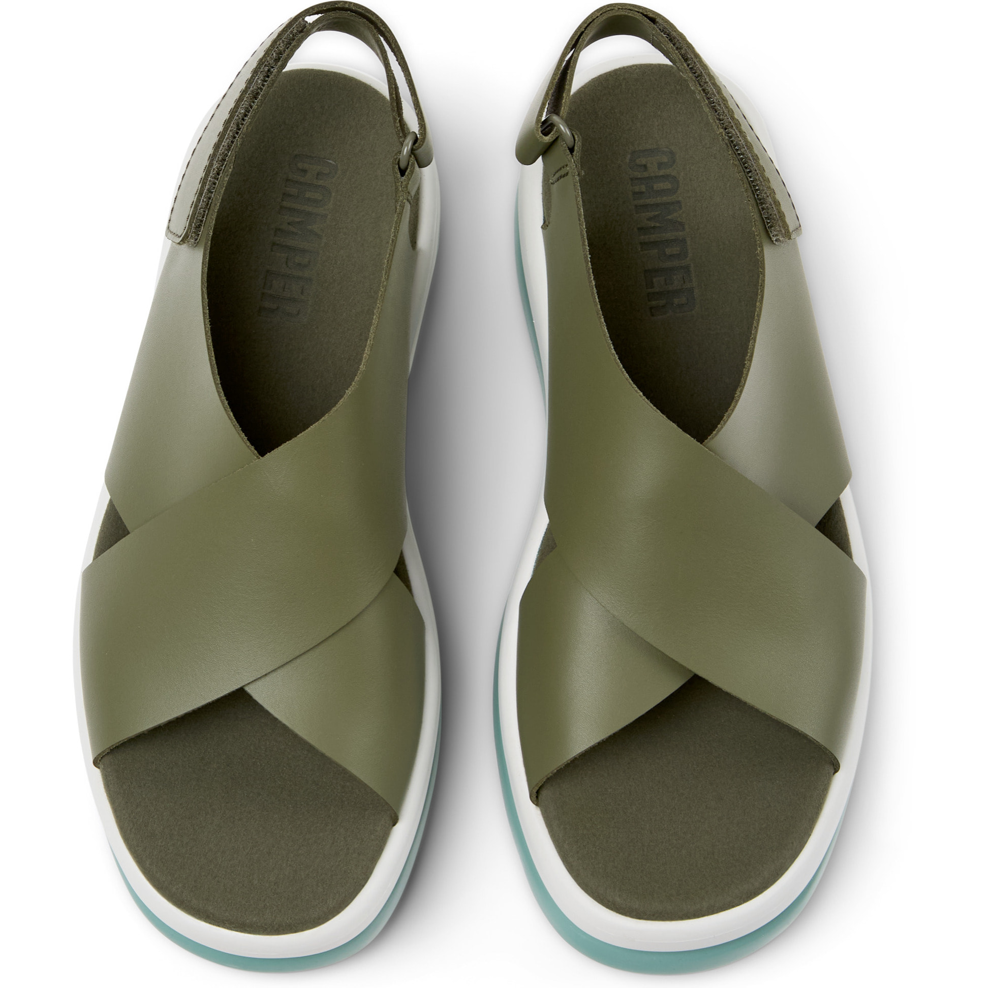 Sandali - CAMPER Pelotas Flota Up - Verde - Pelle liscia