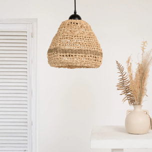 Abat-jour en feuille de palmier et posidonie ∅ 28cm - Biga