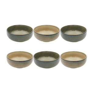 Lot de 6 assiettes creuses, TERRALHA