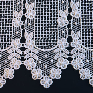 Brise Bise macramé motif fleurs - Blanc