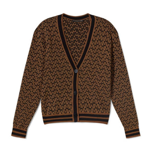 Cardigan corto con logo