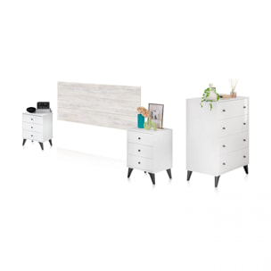 Dormitorio Iconic 4C Blanco Velho - Negro