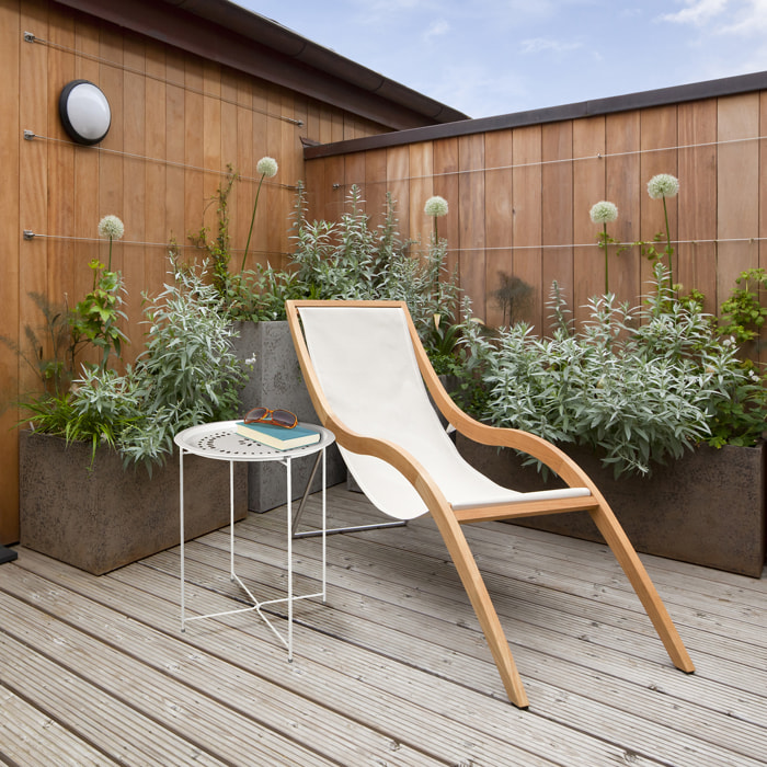 Table D Appoint Metal Blanc 60x46x46cm
