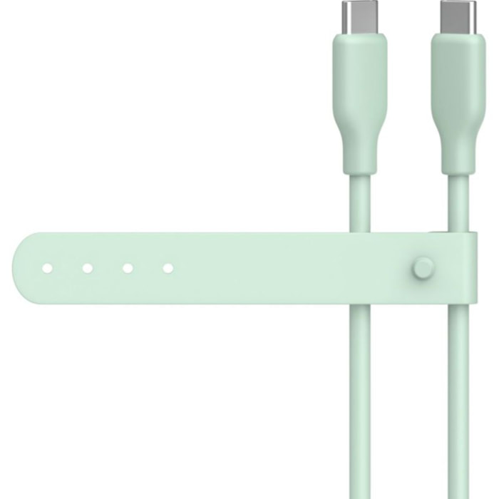 Câble de charge ESSENTIELB vers USB-C silicone 2M Vert