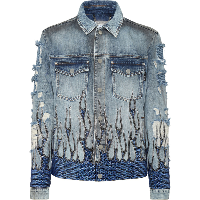 PHILIPP PLEIN Denim Jacket FLAME