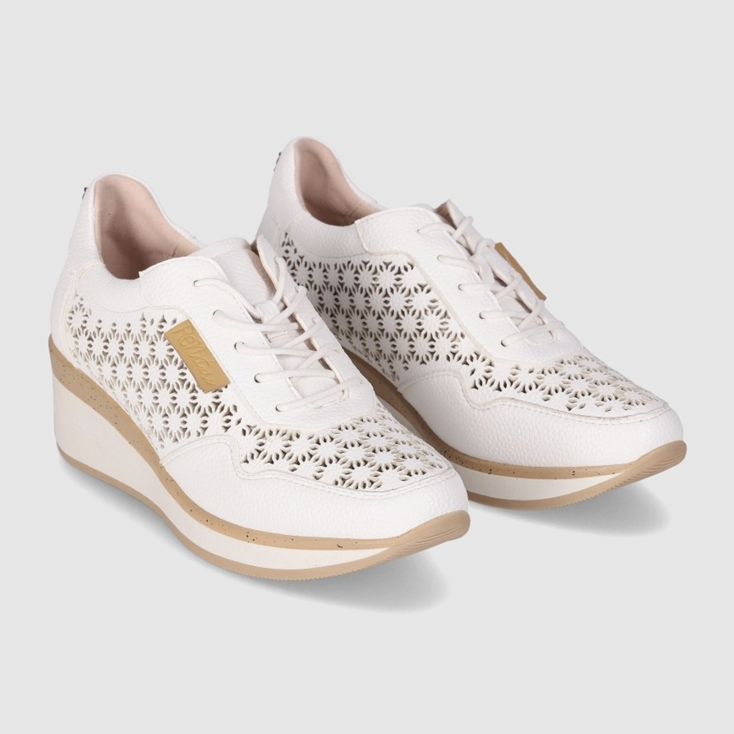 Zapatos de Piel - Blanco - Tacón: 4 cm